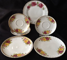 Winterling Kirchenlamitz Goldrand Rosendekor Dessertteller & Untertassen Konvolu