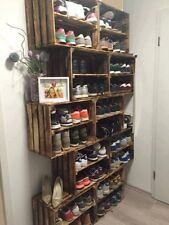 Schnäppchen!Geflammte Regalkisten/Obstkisten mit Mittelbrett "längst" 50x40x30cm