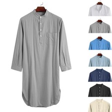 Herren Nachthemd Langarm