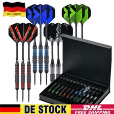 12Stück Dartpfeile Steel DartSet 22/24g Profi Metall Dartpfeile mit Metallspitze