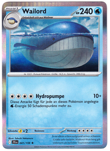Wailord holo 041 - wailord, 041/159