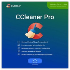 CCleaner Professional| 1 PC | 1 Jahr |ohne autom. Abo|Key schnell per eMail|ESD