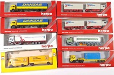 8x HERPA Konvolut Speditionen LKW Auflieger 1:87 DMS Danzas Wormser  