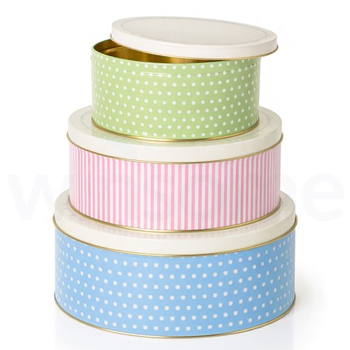 3er set kuchen vorratsformen - set,