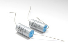 2x Siemens Typ B32110 Klangfilm High End Tone MKL-Capacitor, 10 µF / 25 V-, NOS