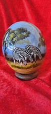 buntes bemaltes Straußenei "Afrikanische Tiere"