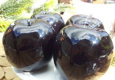 4 x Äpfel Hängen schwarz