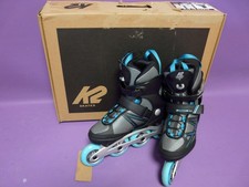 K2 Skates ALEXIS 80 ALU Inline Skates Damen grau cyan Größe EU: 37 Inlineskates