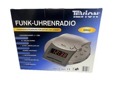 Tevion Radiowecker Uhrenradio , 2 Weckzeiten Grau