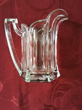 Antik 30er Milchkännchen Sahnegießer Krug Pressglas Glas gerippt Rippen