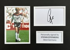 STEFAN EFFENBERG HANDSIGNIERTE WEISSE KARTE IN A4 WESTDEUTSCHLAND MOUNT DISPLAY + BEWEIS
