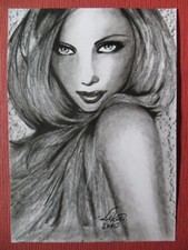 Original Pencil/Pastel  , Akt, erotische Zeichnung,, nude drawing, femme nu A4