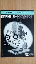  Prospekt Vergrößerungsgerät-apparat  Opemus-Magnifax Meopta CSSR ( deutsch )