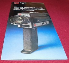 dachbodenfund prospekt alt gaf super 8 film kamera 712 / 13 falt blatt reklame
