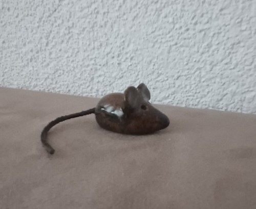 Kleine deko maus figur braun - kleine,