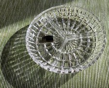 Servierteller, Snack-Schale, Bleikristall, Rund ca. 15,5 cm, Lausitzer Glas -DDR