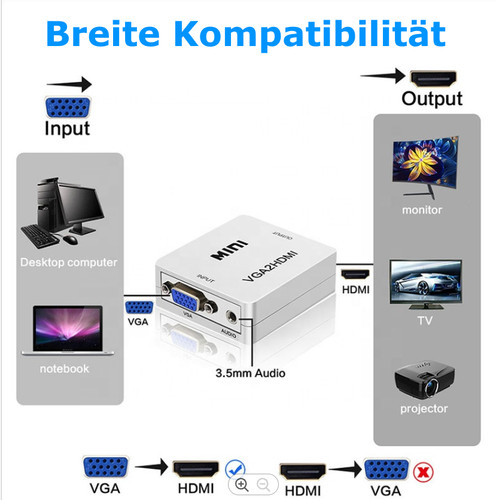Mini vga auf hdmi - auf,