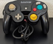Original Nintendo GameCube Controller Schwarz DOL-003 Gamepad Joystick C Ware