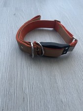 Wowwow Halsband M mit integrierter Leine braun Leder TOP