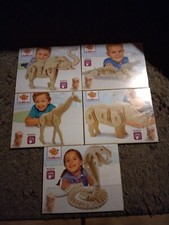 Eichhorn Holz Steck 4Stk.  Puzzle Tier 