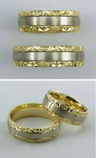Trauring-, Ehering-Paar   in bicolor Gold 585/ooo