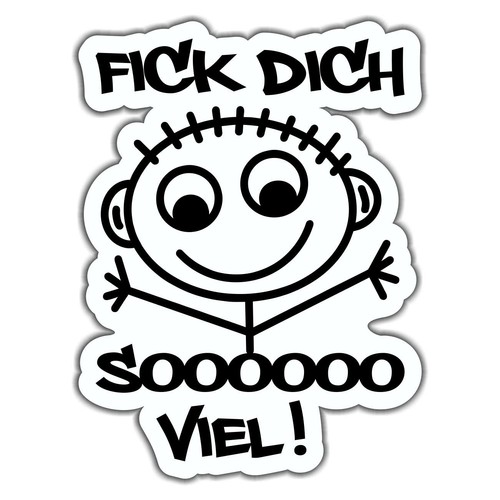 Aufkleber wetterfest fick dich - aufkleber,