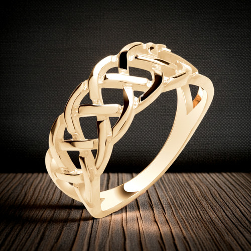 18kt gold keltischer bandring - gold,