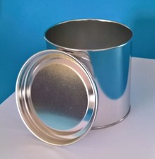 Blechdosen 4 Stück: 0,75 Liter mit Deckel aus Weißblech