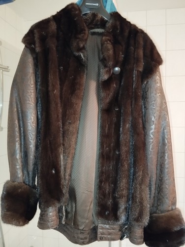 Edle nerz lederjacke 40 - nerz-lederjacke,