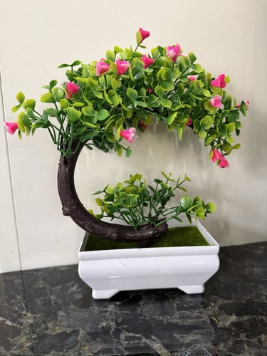 Kunstpflanze bonsai mit rosa - kunstpflanze,