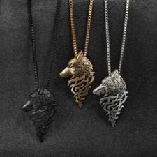 Halskette Wolf Tier Herrenkette Männerkette Jungenkette  Modeschmuck Geschenk