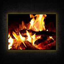 LED Leuchtbild - Kamin Feuer -