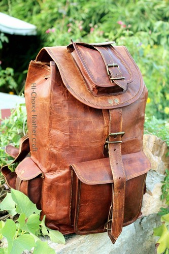 Leder rucksack laptoptasche - leder,
