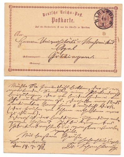 138067 ganzsache 1 - ganzsache, p