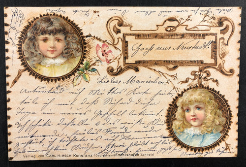 Antike postkarte mit - ak,