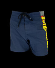 DOLCE & GABBANA Herren Designer Luxus Badehose Kurzhose Navy Blau/Gelb Gr.34
