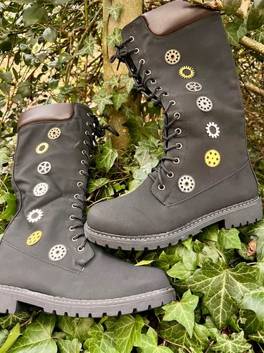Damen steampunk stiefel neu - steampunk,