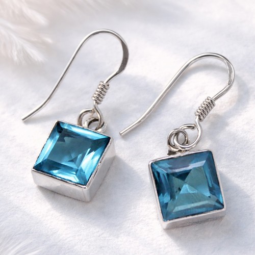 Blautopas ohrringe silber 925 - ohrringe,