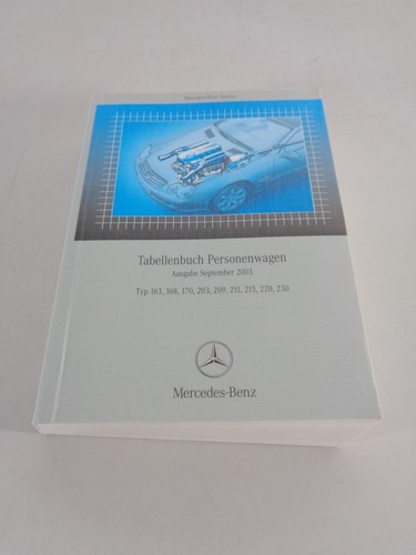 Tabellenbuch mercedes benz - tabellenbuch,