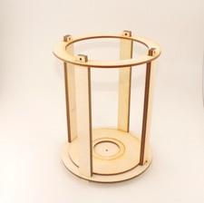 Holz Laterne Bausatz mit Folienmalerei oder Zeichenblatt gestalten 19 cm Höhe