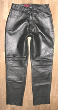 coole -AVITANO- Damen- LEDERJEANS / Lederhose aus Glattleder in schwarz Gr. 40