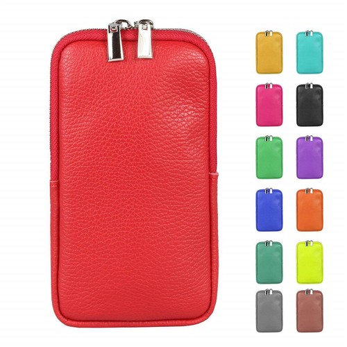 Damen leder handy tasche - leder,