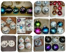 Weihnachtskugel Glaskugel NAME