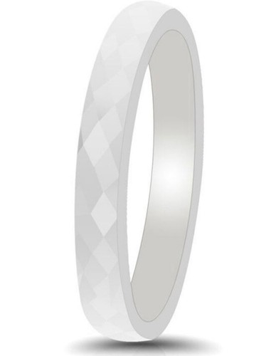 Ring weiss keramik breit - ring, 4