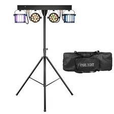 Mit Stativ Bühnenbeleuchtung set 2x LED PAR & 2x Derby DJ Lichteffekt Partylicht