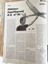 Bauplan für Segelflugzeug D.G.67 RC, 174 cm Spannweite