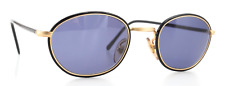 CUTLER AND GROSS Vintage Sonnenbrille 0394 Gold Schwarz Oval Panto 90s London