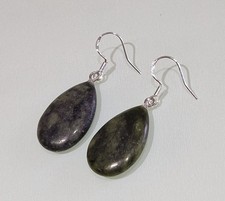 EDELSTEIN OHRHÄNGER OHRRINGE 18x25 MM PERLEN TROPFEN 