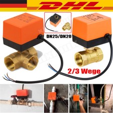 2/3 Wege Dreiwegeventil Zonenventil DN25 Elektrische Kugelventil Motorkugelhahn!