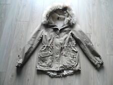 Toller H&M Damen Parka Gr.XS/34 dunkles beige Jacke Mantel NEU  !!